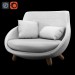 3d Love Sofa High Back model buy - render