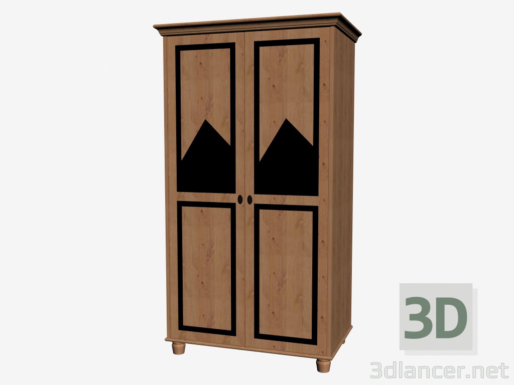 3 डी मॉडल 2-दरवाजा अलमारी - पूर्वावलोकन