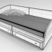 3d Кровать детская модель купить - ракурс