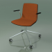 3D Modell Stuhl 5918 (auf Rollen, mit Polsterung vorne, mit Armlehnen, schwarzer Birke) - Vorschau