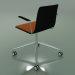 3D Modell Stuhl 5918 (auf Rollen, mit Polsterung vorne, mit Armlehnen, schwarzer Birke) - Vorschau