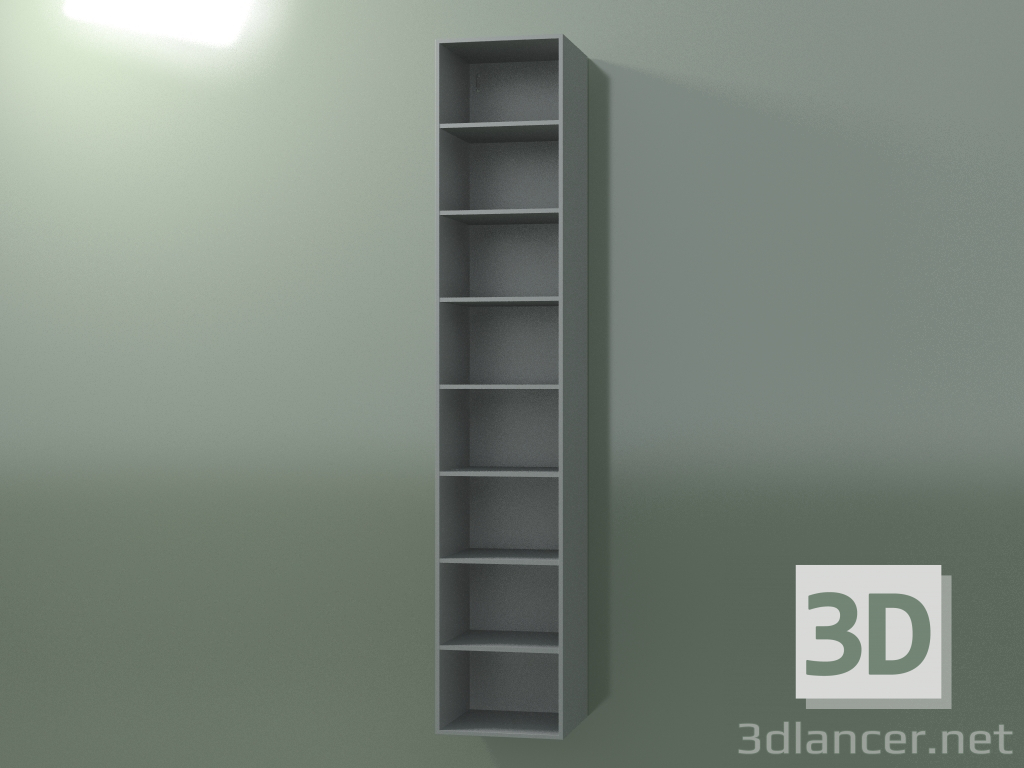 3d model Wall tall cabinet (8DUBFD01, Silver Gray C35, L 36, P 36, H 192 cm) - preview