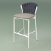 3d model Bar stool 250 (Metal Milk, Polyurethane Resin Gray, Padded Belt Gray-Blue) - preview