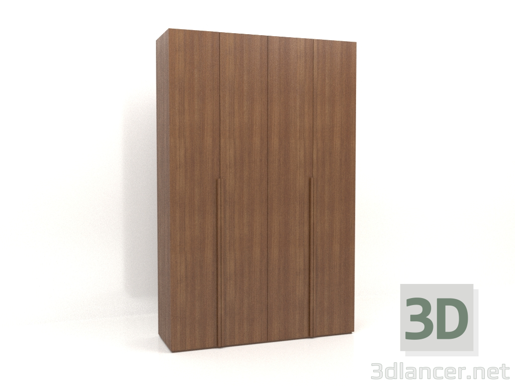 3d model Wardrobe MW 02 wood (1800x600x2800, wood brown light) - preview