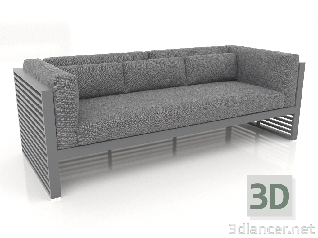 3d model 3-seater sofa (Anthracite) - preview