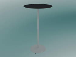 Table BON (9380-71 (⌀ 60cm), H 109cm, HPL black, cast iron white)