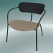3d model Pabellón de la silla (AV6, H 70cm, 65x69cm, Roble lacado negro, Cuero - Anilina de seda) - vista previa