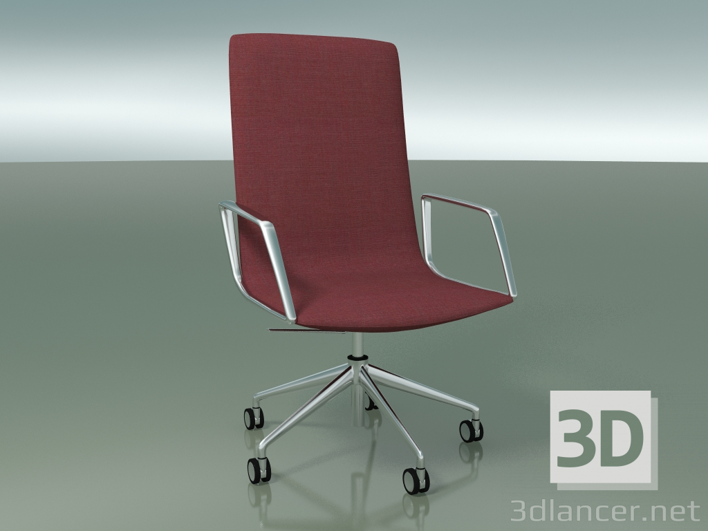 3D Modell Bürostuhl 4902BI (5 Räder, mit Armlehnen) - Vorschau