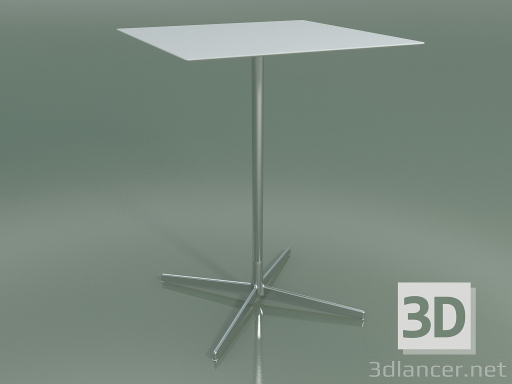 modello 3D Tavolo quadrato 5560 (H 103.5 - 79x79 cm, Bianco, LU1) - anteprima