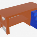 modello 3D Tavolo con cassetti - anteprima