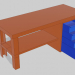 3D Modell Tisch mit Schubladen - Vorschau