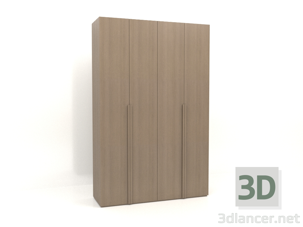 3d model Wardrobe MW 02 wood (1800x600x2800, wood grey) - preview