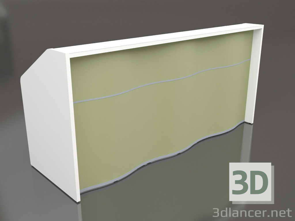 modèle 3D Banque d'accueil Wave LUV15 (2306x770) - preview