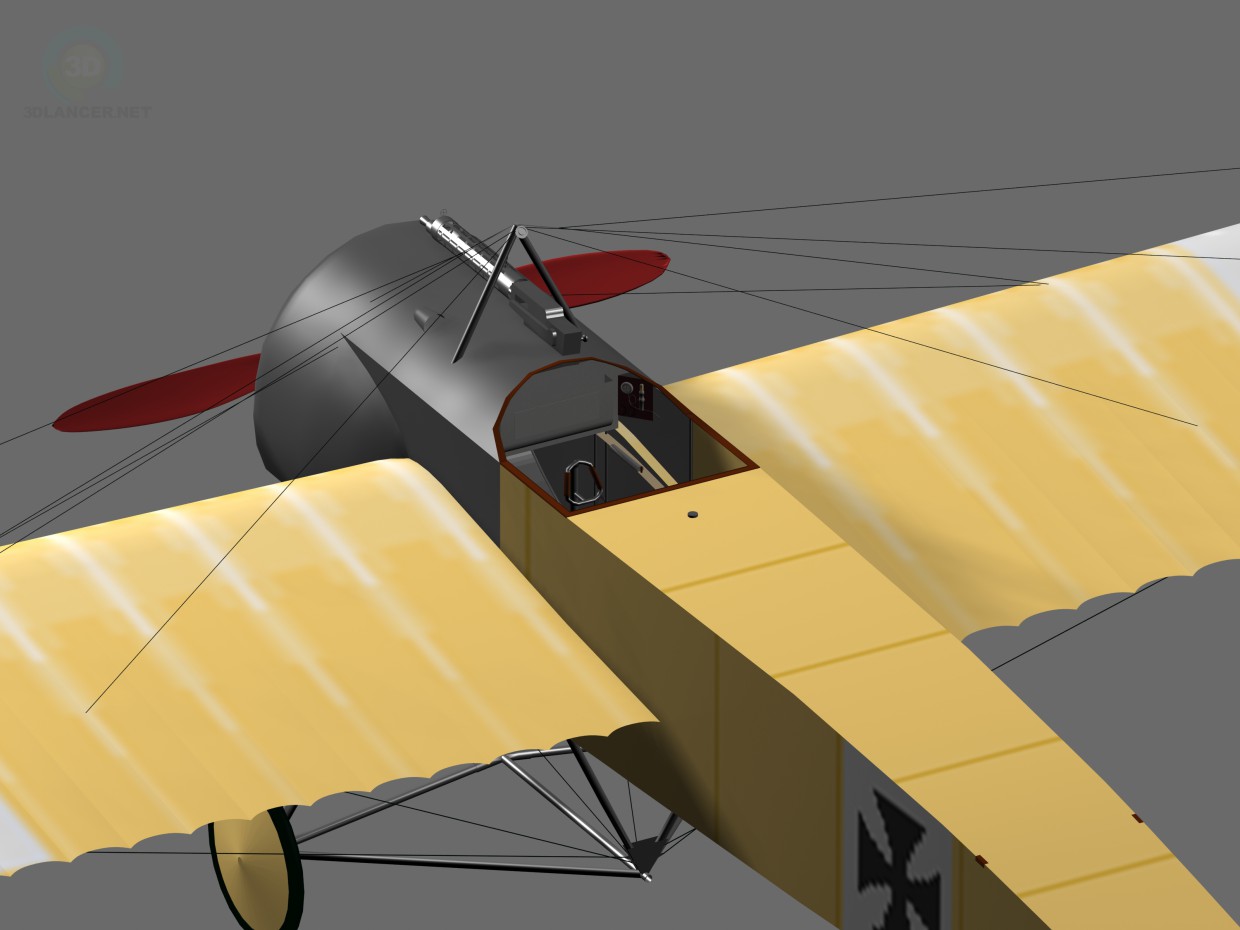modelo 3D aviones de combate del mundo guerra 1 Fokker eindecker - escuchar modelo 3D aviones de combate del mundo guerra 1 Fokker eindecker - escuchar
