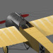 3D modeli Fokker eindecker Dünya Savaşı 1 avcı uçağı - önizleme