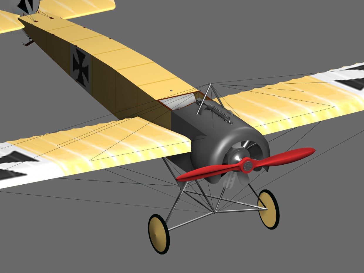 modelo 3D aviones de combate del mundo guerra 1 Fokker eindecker - escuchar modelo 3D aviones de combate del mundo guerra 1 Fokker eindecker - escuchar