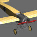 modello 3D aereo da caccia Fokker eindecker guerra mondiale 1 - anteprima