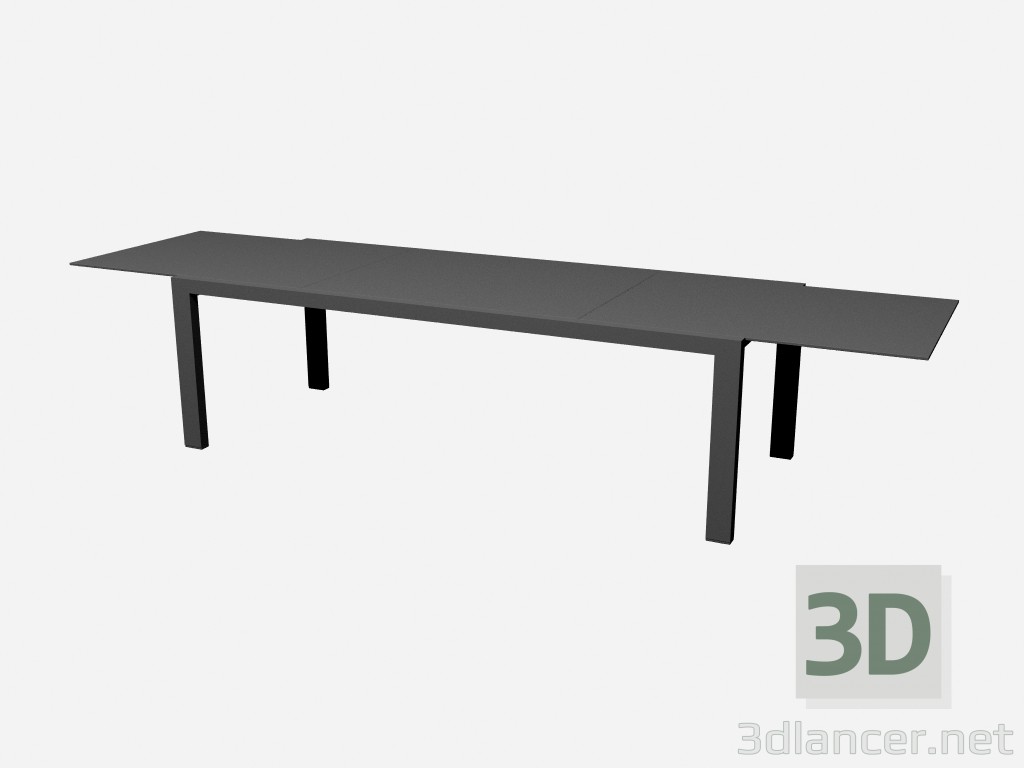 3D modeli Yemek Masası uzantısı tablo 3600 X 1000-2420 katlama - önizleme