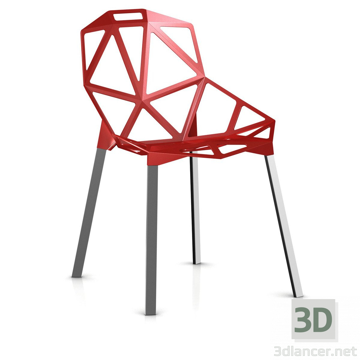 modello 3D Sedia eames - anteprima