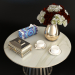 modello 3D di Decorazione del tavolo da tè con fiori comprare - rendering