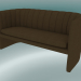 3D Modell Sofa Double Loafer (SC25, H 75 cm, 150 x 65 cm, Samt 7 Zimt) - Vorschau
