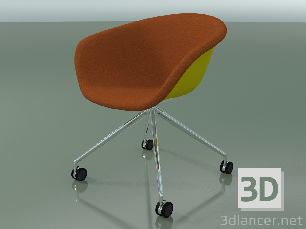 modèle 3D Chaise 4217 (4 roulettes, avec garniture avant, PP0002) - preview