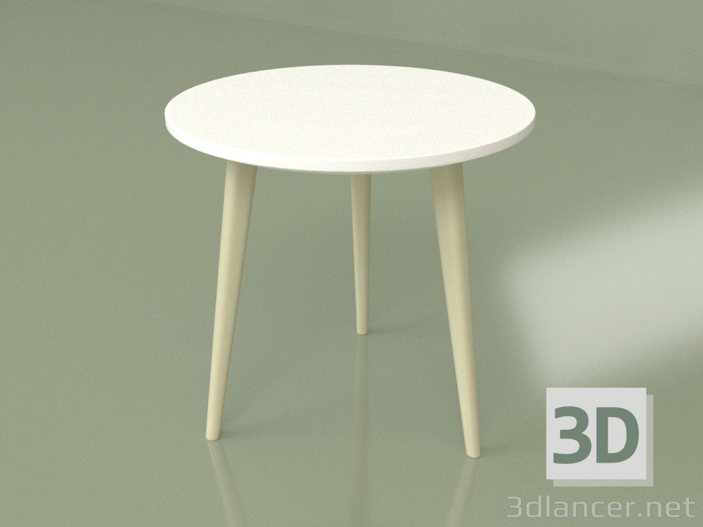 modello 3D Tavolino Polo mini (gambe Avorio) - anteprima