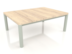 Coffee table 70×94 (Cement gray, Iroko wood)