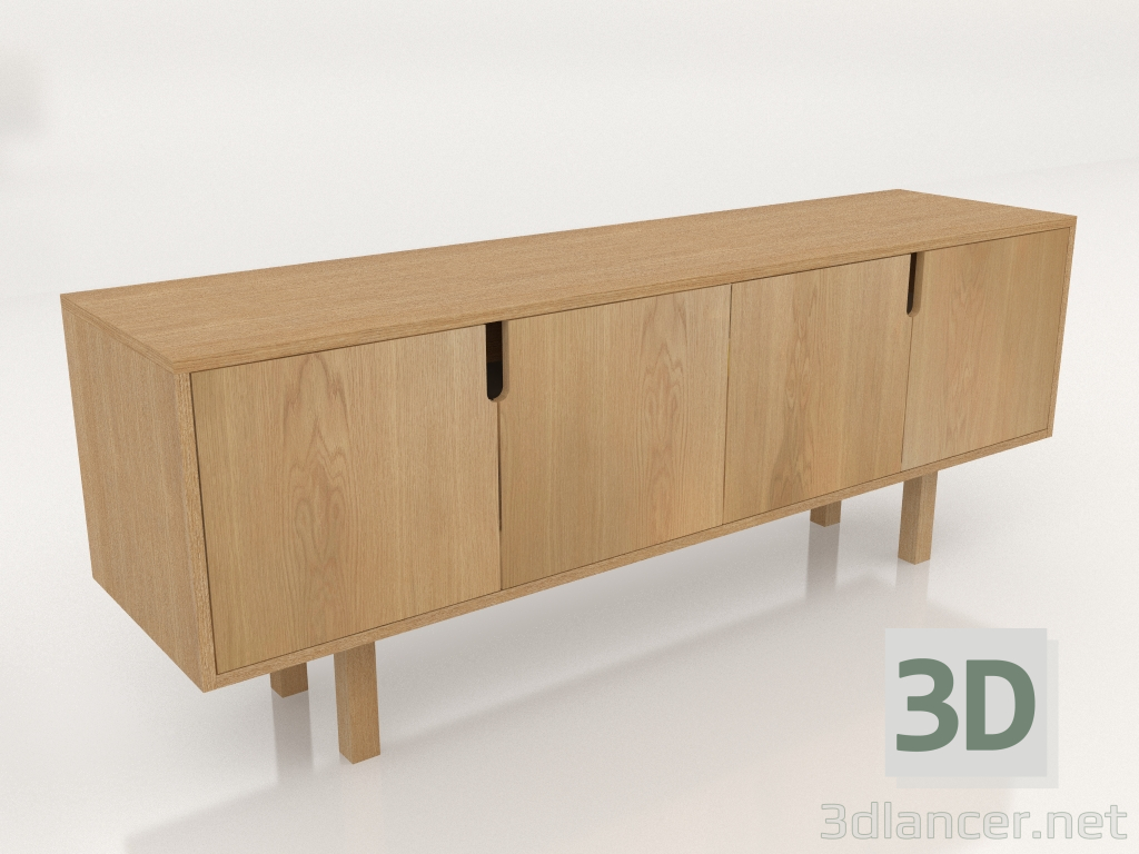 modello 3D Tumba Gudda (su gambe di legno dritte) - anteprima