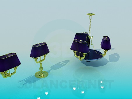 modelo 3D Sistema de iluminación - escuchar modelo 3D Sistema de iluminación - escuchar