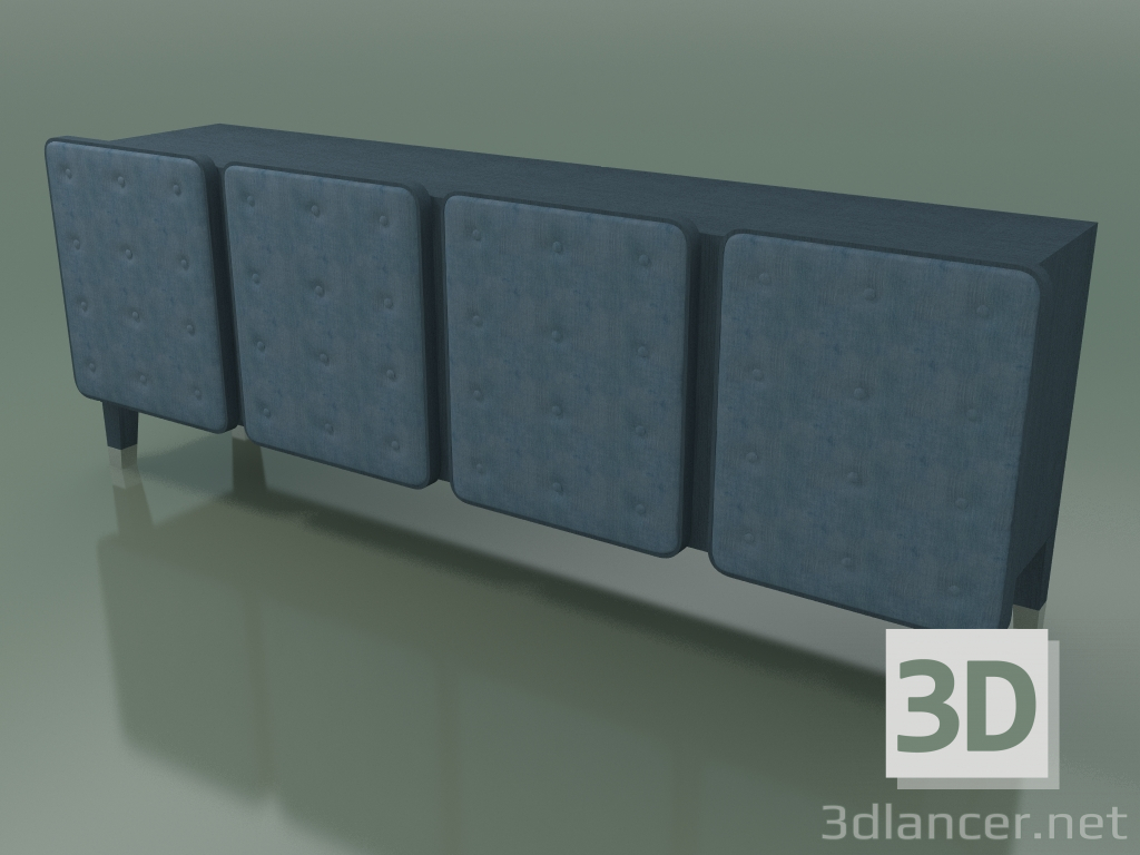 3D Modell Schließfach (69, blau) - Vorschau