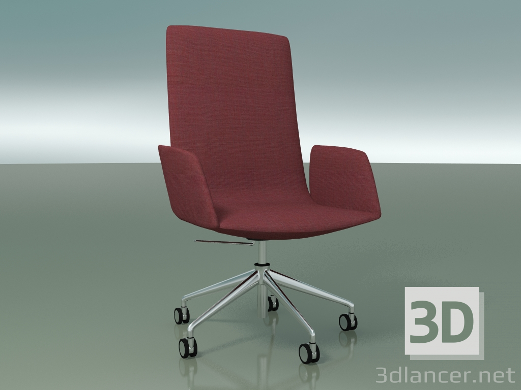 3d model Office chair 4902BR (5 wheels, with soft armrests) - preview