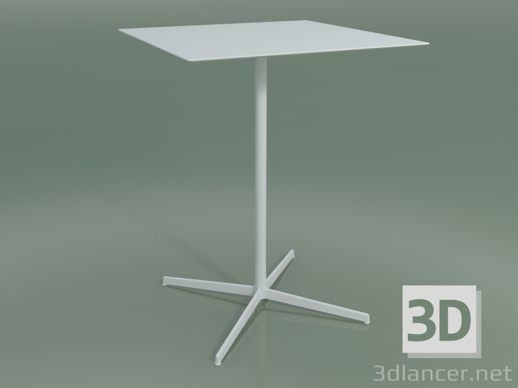 3D Modell Quadratischer Tisch 5560 (H 103,5 - 79 x 79 cm, Weiß, V12) - Vorschau