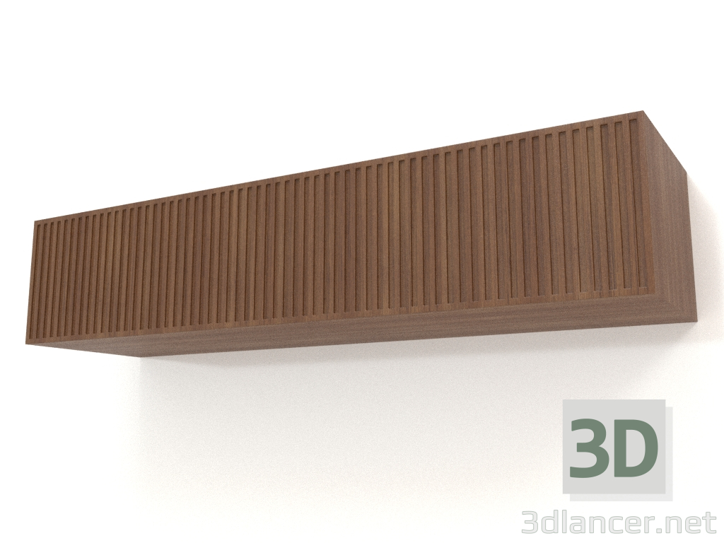 3 डी मॉडल हैंगिंग शेल्फ ST 06 (1 नालीदार दरवाजा, 1200x315x250, लकड़ी की भूरी रोशनी) - पूर्वावलोकन