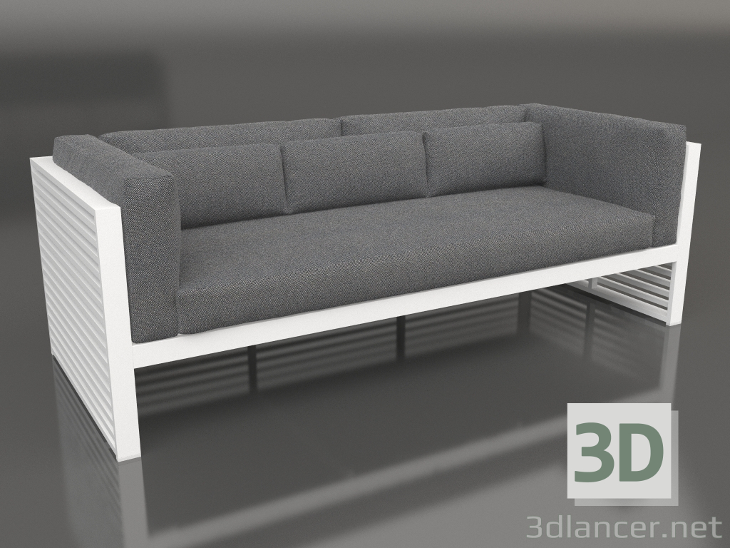 Modelo 3d Sofá de 3 lugares (Branco) - preview