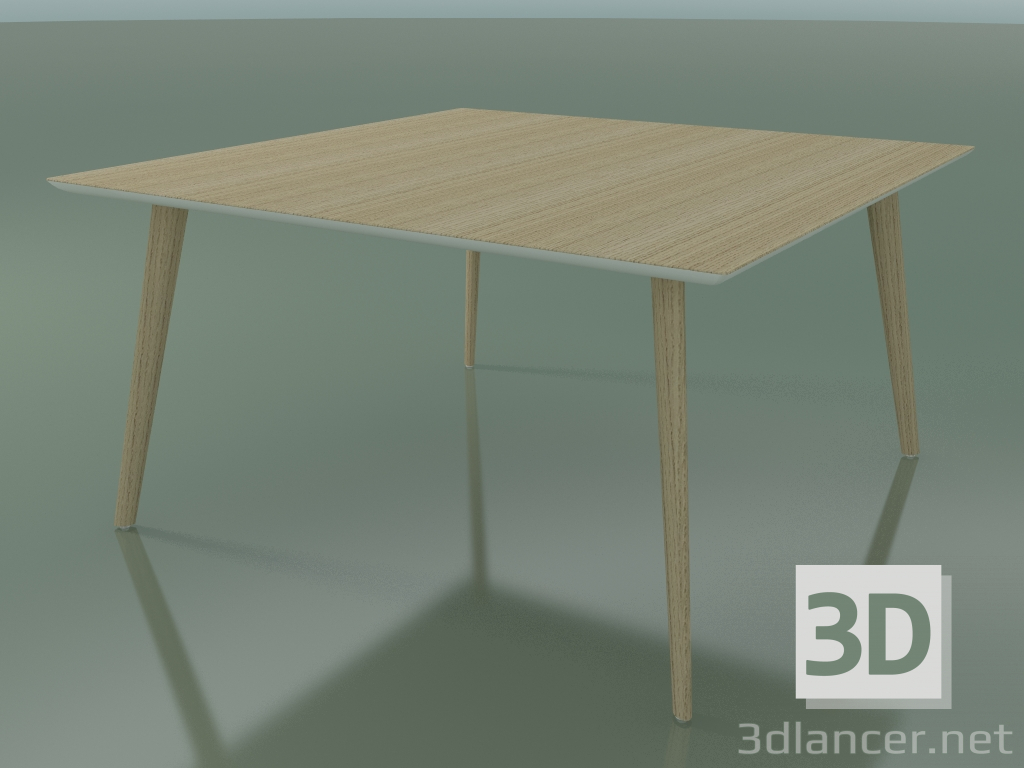 3d model Square table 3503 (H 74 - 140x140 cm, M02, Bleached oak, option 1) - preview