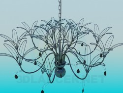 Wire chandelier