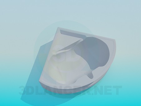 modelo 3D Bañera de esquina - escuchar modelo 3D Bañera de esquina - escuchar