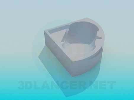 modelo 3D Bañera de esquina - escuchar modelo 3D Bañera de esquina - escuchar