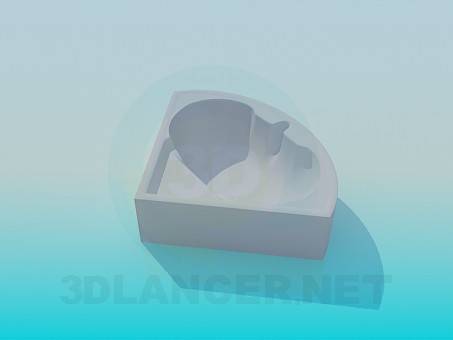 modelo 3D Bañera de esquina - escuchar modelo 3D Bañera de esquina - escuchar