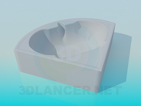 modelo 3D Bañera de esquina - escuchar modelo 3D Bañera de esquina - escuchar
