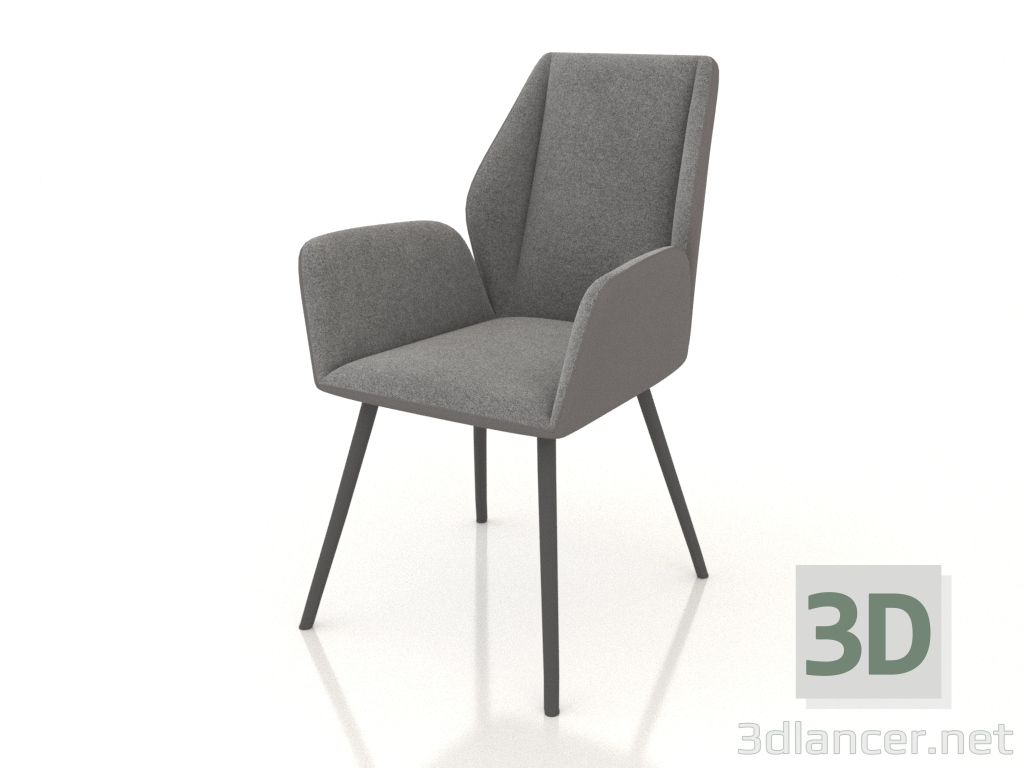 3D modeli Sandalye Matilda (gri-antrasit) - önizleme