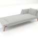 3d model Chaise longue 240 with armrest on the right (wooden legs) - preview