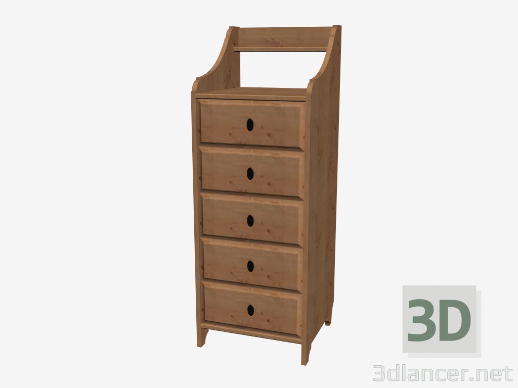 3d model Chest of drawers with 5 drawers - preview