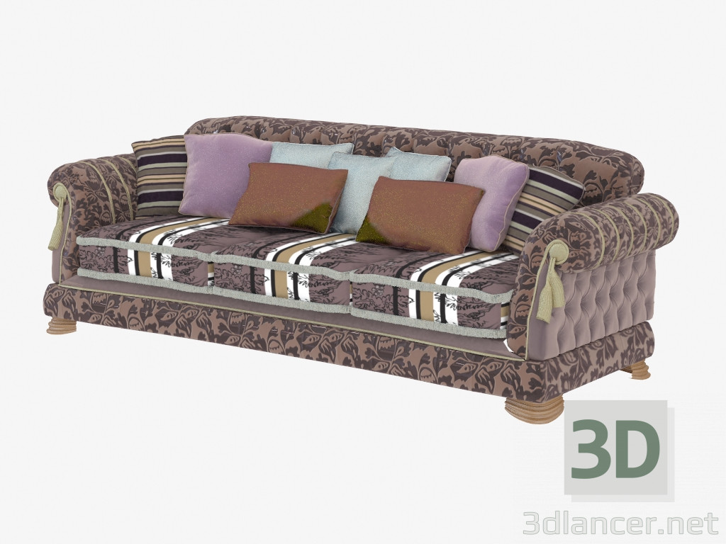 modèle 3D Diwan trois-direct en style Art Déco - preview