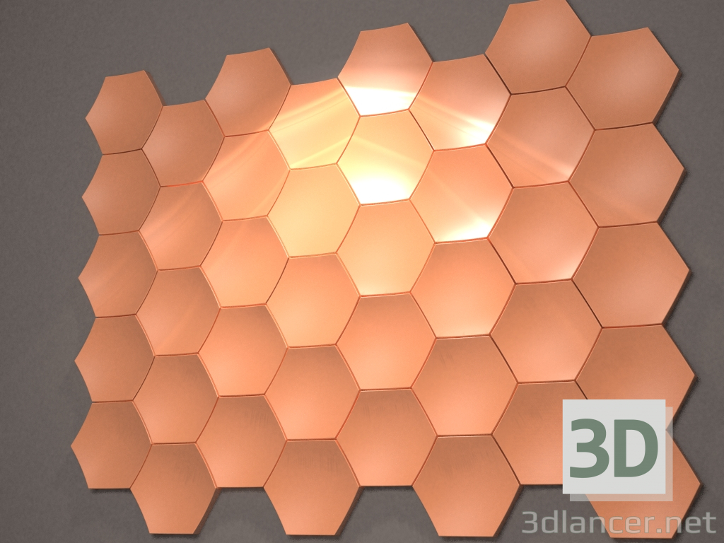 3d model Decorative panel Cell 3 - preview