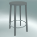 3d model Stool BLOCCO stool (8500-60 (63 cm), ash gray, sanded aluminum) - preview