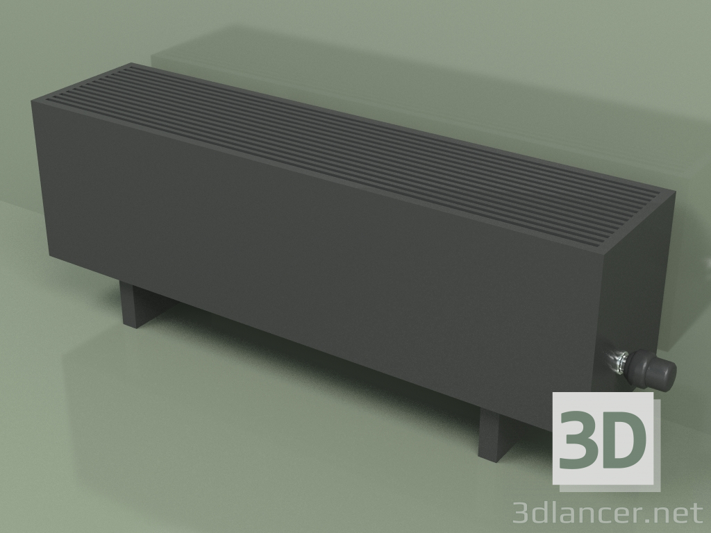 3D Modell Konvektor - Aura Basic (280 x 1000 x 236, RAL 9005) - Vorschau