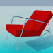 3D modeli Sandalye ile düz yatak başı - önizleme