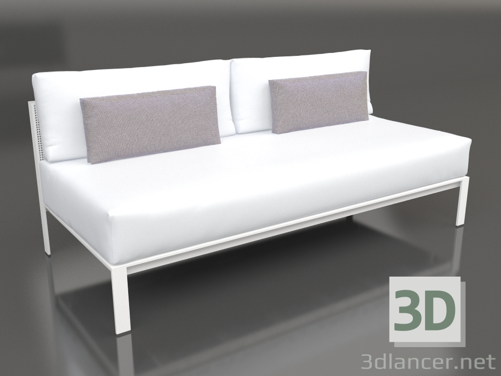 3D Modell Sofamodul, Abschnitt 4 (Weiß) - Vorschau